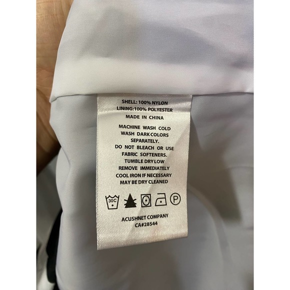 Footjoy Medium Waterproof Long Sleeve Rain Pullover Hawk's Nest Logo Black - Picture 8 of 11